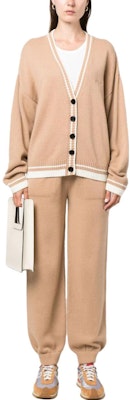(W) MSGM 로고 자수 테이퍼드 니트 조거 팬츠 베이지 3541MDP193237787-BEIGE Lookbook (W) MSGM 로고 자수 테이퍼드 니트 조거 팬츠 베이지 3541MDP193237787-BEIGE