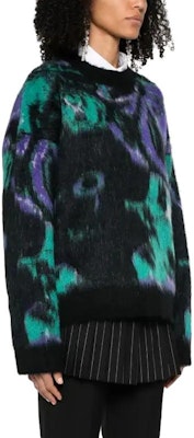 (W) MSGM Suéter Negro de Manga Larga y Cuello Redondo Oversize. 3542MDM213237957-BLACK Shop (W) MSGM Suéter Negro de Manga Larga y Cuello Redondo Oversize. 3542MDM213237957-BLACK