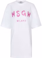 (Women) MSGM Oversized Solid Color Print Drop Shoulder T-Shirt 3041MDA68-217298-01A (Women) MSGM Oversized Solid Color Print Drop Shoulder T-Shirt 3041MDA68-217298-01A