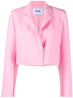 (Women) MSGM Pink Cropped Blazer Jacket Long Sleeve W22 Collection. 3341MDG1422761212 (Women) MSGM Pink Cropped Blazer Jacket Long Sleeve W22 Collection. 3341MDG1422761212