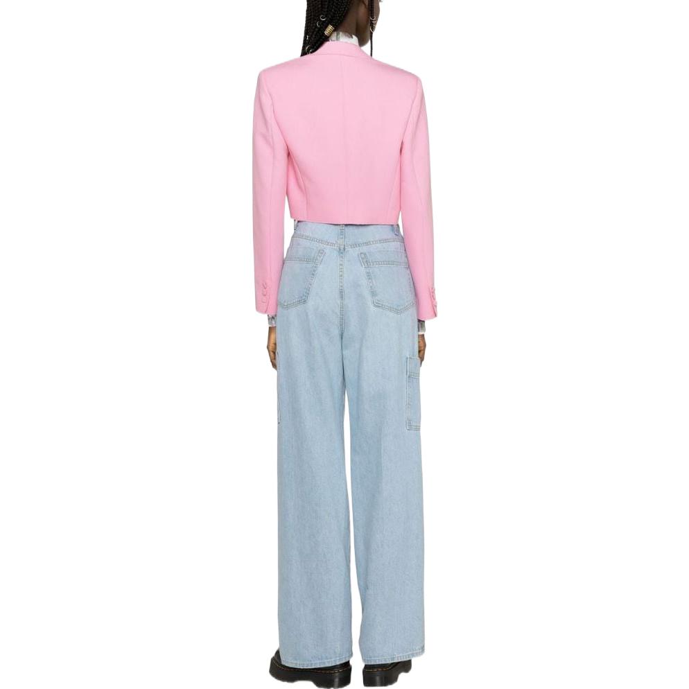 Shop (W) MSGM Blazer Cropped Rosa Manga Larga Colección Otoño Invierno 2022. 3341MDG1422761212