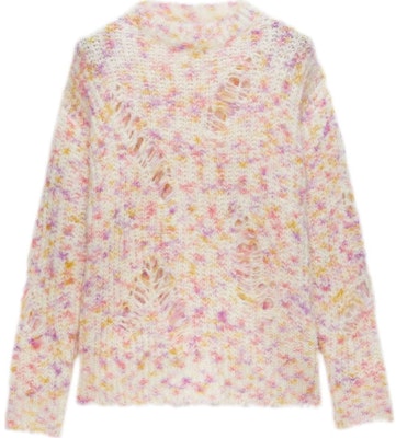 (W) MSGM 粉色镂空细节落肩设计针织毛衣。 3741MDM210247785-PINK Order (W) MSGM 粉色镂空细节落肩设计针织毛衣。 3741MDM210247785-PINK