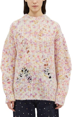 (W) MSGM 粉色镂空细节落肩设计针织毛衣。 3741MDM210247785-PINK Lookbook (W) MSGM 粉色镂空细节落肩设计针织毛衣。 3741MDM210247785-PINK