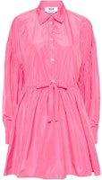 (Women) MSGM Rose Pink Drop Shoulder Long Sleeve Pleated Detail Dress. 3641MDA59247109-PINK (Women) MSGM Rose Pink Drop Shoulder Long Sleeve Pleated Detail Dress. 3641MDA59247109-PINK