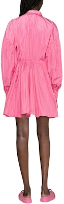 (W) Vestido MSGM Rosa Palo de Manga Larga con Hombros Caídos y Detalle Plisado. 3641MDA59247109-PINK Shop (W) Vestido MSGM Rosa Palo de Manga Larga con Hombros Caídos y Detalle Plisado. 3641MDA59247109-PINK
