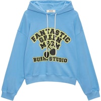(Women) MSGM Sky Blue Oversized Logo Print Hoodie. 3746MM07247792-BLUE (Women) MSGM Sky Blue Oversized Logo Print Hoodie. 3746MM07247792-BLUE