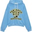 Buy (W) Sudadera Capucha Oversize MSGM Azul Cielo con Logo Estampado. 3746MM07247792-BLUE