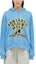 Lookbook (W) Sudadera Capucha Oversize MSGM Azul Cielo con Logo Estampado. 3746MM07247792-BLUE