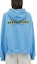 Shop (W) Sudadera Capucha Oversize MSGM Azul Cielo con Logo Estampado. 3746MM07247792-BLUE