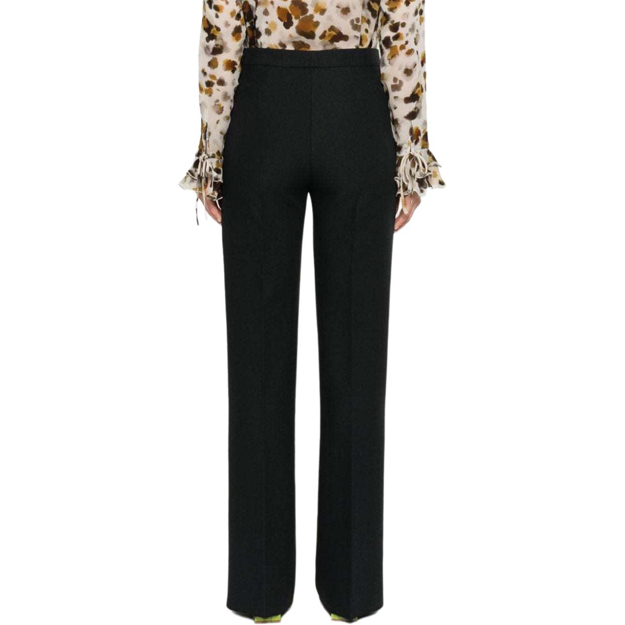 Shop (W) Pantalones de Traje Negros Slim Fit de Tiro Medio con Pliegues MSGM. 3641MDP04247100-99