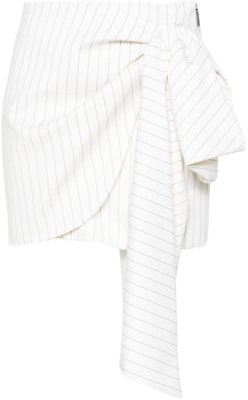 (W) MSGM 화이트 리본 디테일 스트라이프 캐주얼 미니스커트. 3641MDD11247117-WHITE Buy (W) MSGM 화이트 리본 디테일 스트라이프 캐주얼 미니스커트. 3641MDD11247117-WHITE