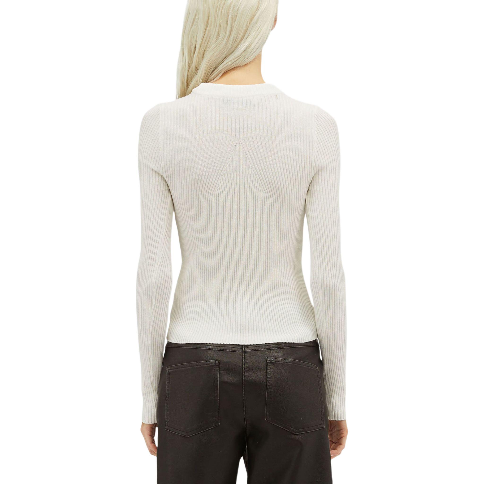 Shop (W) MSGM 白色标志针织毛衣长袖圆领衫. 3741MDM199247783-WHITE