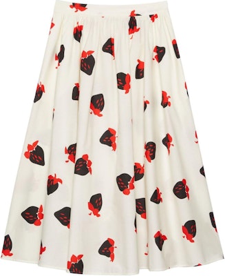 (W) Falda Maxi Casual Plisada Estampada Blanca de MSGM 3741MDD26247666-WHITE Order (W) Falda Maxi Casual Plisada Estampada Blanca de MSGM 3741MDD26247666-WHITE