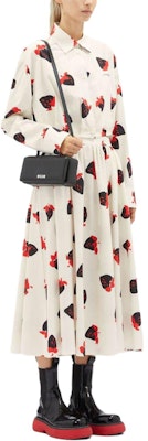 (W) Falda Maxi Casual Plisada Estampada Blanca de MSGM 3741MDD26247666-WHITE Purchase (W) Falda Maxi Casual Plisada Estampada Blanca de MSGM 3741MDD26247666-WHITE