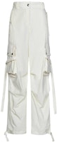 (Women) MSGM White Solid Mid-Waist Straight Cargo Pants Casual Wear. 3542MDP15237801-02 (Women) MSGM White Solid Mid-Waist Straight Cargo Pants Casual Wear. 3542MDP15237801-02