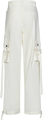 (W) Pantalones Cargo Blancos MSGM de Talle Medio Rectos para Vestir Casual. 3542MDP15237801-02 Lookbook (W) Pantalones Cargo Blancos MSGM de Talle Medio Rectos para Vestir Casual. 3542MDP15237801-02