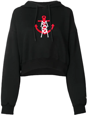 (Women) MSGM Anchor Graphic Hoodie Black 2641MDM17019529999 Order (Women) MSGM Anchor Graphic Hoodie Black 2641MDM17019529999