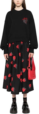 (W) MSGM 여성 아플리케 디테일 텍스처 니트 긴팔 스웨트셔츠 옵시디언 블랙 3741MDM142247799-BLACK Lookbook (W) MSGM 여성 아플리케 디테일 텍스처 니트 긴팔 스웨트셔츠 옵시디언 블랙 3741MDM142247799-BLACK