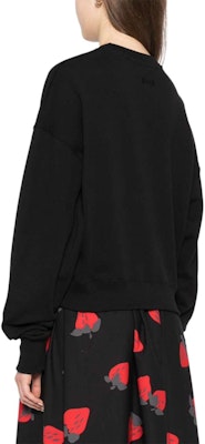 (W) MSGM 여성 아플리케 디테일 텍스처 니트 긴팔 스웨트셔츠 옵시디언 블랙 3741MDM142247799-BLACK Shop (W) MSGM 여성 아플리케 디테일 텍스처 니트 긴팔 스웨트셔츠 옵시디언 블랙 3741MDM142247799-BLACK