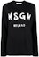 Buy (W) MSGM 女款字母印花長袖黑色圓領T恤 2000MDM511200002-BLACK