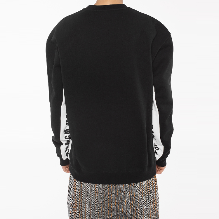 Purchase (Women) MSGM Black Sweatshirt with Inner Logo Letter Print Design 2341MDM83-174778-99