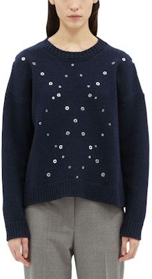 (W) MSGM 海军蓝长袖针织镂空装饰毛衣 3741MDM203247781-NAVY Lookbook (W) MSGM 海军蓝长袖针织镂空装饰毛衣 3741MDM203247781-NAVY