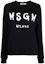 Order (W) MSGM FW21 블랙 로고 프린트 크루넥 풀오버 스웨트셔츠. 2000MDM513200000-99