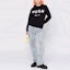 Lookbook (W) MSGM FW21 블랙 로고 프린트 크루넥 풀오버 스웨트셔츠. 2000MDM513200000-99