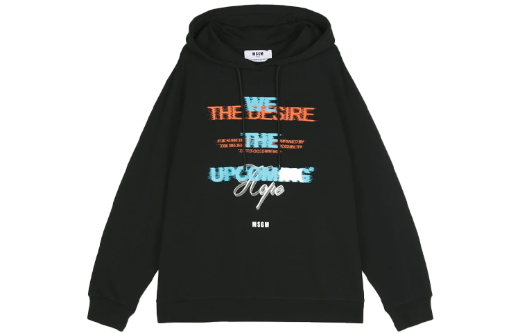 (Women) MSGM FW21  Logo Print Hoodie Black 3141MDM174-217799-99