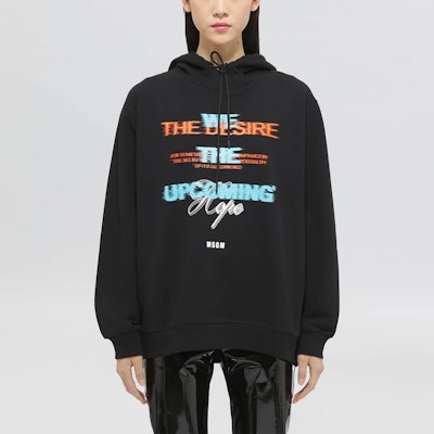 (W) MSGM FW21 Hoodie Cetakan Logo Hitam 3141MDM174-217799-99 Shop (W) MSGM FW21 Hoodie Cetakan Logo Hitam 3141MDM174-217799-99