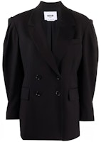 (Women) MSGM FW21 Oversized Double-Breasted Blazer in Black. 3141MDG12-217605-99 (Women) MSGM FW21 Oversized Double-Breasted Blazer in Black. 3141MDG12-217605-99