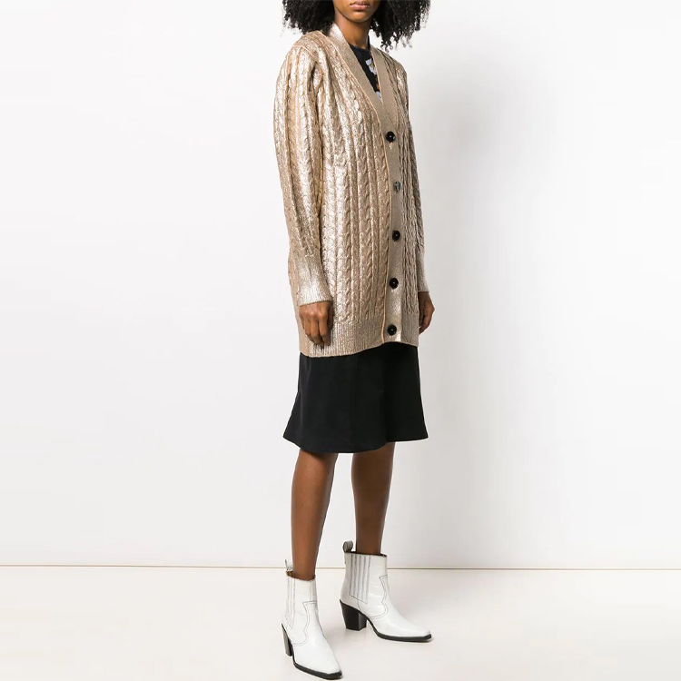 Purchase (W) Cardigan de Lana Beige de Botonadura Simple MSGM FW21. 2741MDM140195758