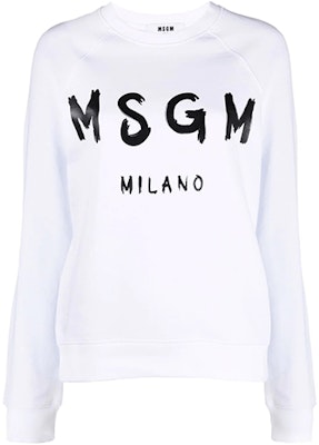 (W) MSGM 2021秋冬白色Logo印花圆领卫衣 2000MDM513200000-01 Order (W) MSGM 2021秋冬白色Logo印花圆领卫衣 2000MDM513200000-01