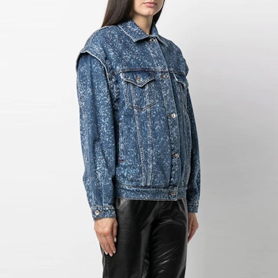 (W) Jaket Denim Cetakan Splatter MSGM FW21 Wanita Biru 2941MDH46L207728-88 Lookbook (W) Jaket Denim Cetakan Splatter MSGM FW21 Wanita Biru 2941MDH46L207728-88