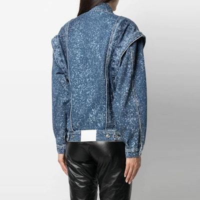 (W) Jaket Denim Cetakan Splatter MSGM FW21 Wanita Biru 2941MDH46L207728-88 Shop (W) Jaket Denim Cetakan Splatter MSGM FW21 Wanita Biru 2941MDH46L207728-88