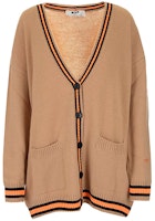 (Women) MSGM FW21 Striped V-Neck Knit Sweater Beige 3141MDM125-217790-23 (Women) MSGM FW21 Striped V-Neck Knit Sweater Beige 3141MDM125-217790-23