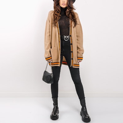 (W) MSGM FW21 스트라이프 브이넥 니트 스웨터 베이지 3141MDM125-217790-23 Shop (W) MSGM FW21 스트라이프 브이넥 니트 스웨터 베이지 3141MDM125-217790-23