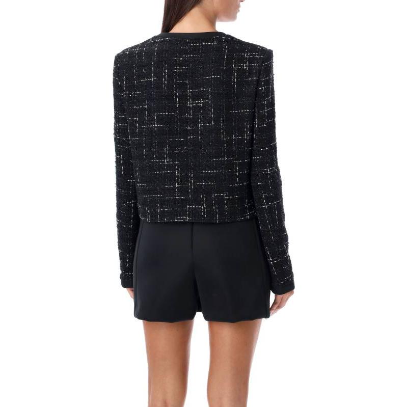 Purchase (W) Chaqueta Negra de Cuadros de MSGM FW23 con Mangas Largas. 3542MDG23237813-02