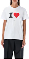 (Women) MSGM FW23 Pullover Heart Logo Print Regular Tee Women’s White 23A3541MDM17123779801 (Women) MSGM FW23 Pullover Heart Logo Print Regular Tee Women’s White 23A3541MDM17123779801