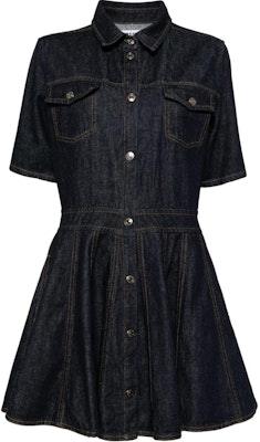 (W) MSGM 인디고 데님 반팔 원피스 가슴 포켓 - 캐주얼웨어 3741MDA234247766-BLUE Buy (W) MSGM 인디고 데님 반팔 원피스 가슴 포켓 - 캐주얼웨어 3741MDA234247766-BLUE