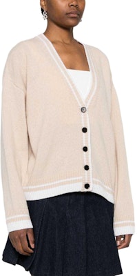 (W) MSGM 로고 자수 울 싱글 브레스티드 가디건 여성용 라이트 베이지. 3641MDM215247296-BEIGE Purchase (W) MSGM 로고 자수 울 싱글 브레스티드 가디건 여성용 라이트 베이지. 3641MDM215247296-BEIGE