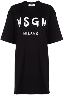 (W) Vestido Midi Negro MSGM Logo Print para Mujer de Manga Corta. 2000MDA510200002-99 Buy (W) Vestido Midi Negro MSGM Logo Print para Mujer de Manga Corta. 2000MDA510200002-99