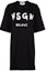 Buy (W) Vestido Midi Negro MSGM Logo Print para Mujer de Manga Corta. 2000MDA510200002-99