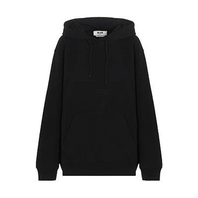 (Women) MSGM Logo Pullover Hoodie Black 2000MDM535200000-99
