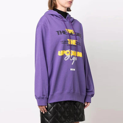 (W) MSGM 紫色寬鬆版圖案印花連帽衫 3141MDM174217799-74 Shop (W) MSGM 紫色寬鬆版圖案印花連帽衫 3141MDM174217799-74