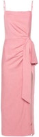 (Women) MSGM Pink Long Slip Dress with Bow Detail for Women. 3641MDA31247010-12 (Women) MSGM Pink Long Slip Dress with Bow Detail for Women. 3641MDA31247010-12