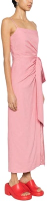 (W) MSGM 여성용 핑크 리본 장식 롱 슬립 드레스. 3641MDA31247010-12 Purchase (W) MSGM 여성용 핑크 리본 장식 롱 슬립 드레스. 3641MDA31247010-12