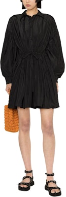 (W) Gaun MSGM Lengan Panjang dengan Lipatan Hitam 3641MDA59247109-BLACK Lookbook (W) Gaun MSGM Lengan Panjang dengan Lipatan Hitam 3641MDA59247109-BLACK