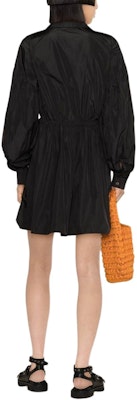 (W) Gaun MSGM Lengan Panjang dengan Lipatan Hitam 3641MDA59247109-BLACK Shop (W) Gaun MSGM Lengan Panjang dengan Lipatan Hitam 3641MDA59247109-BLACK