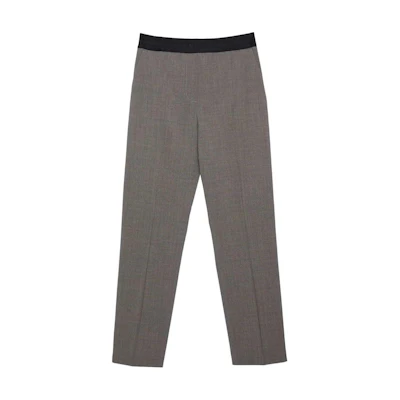 (Women) MSGM Pleated Straight-Leg Casual Pants for Women in Grey. 3741MDP13247506-GREY